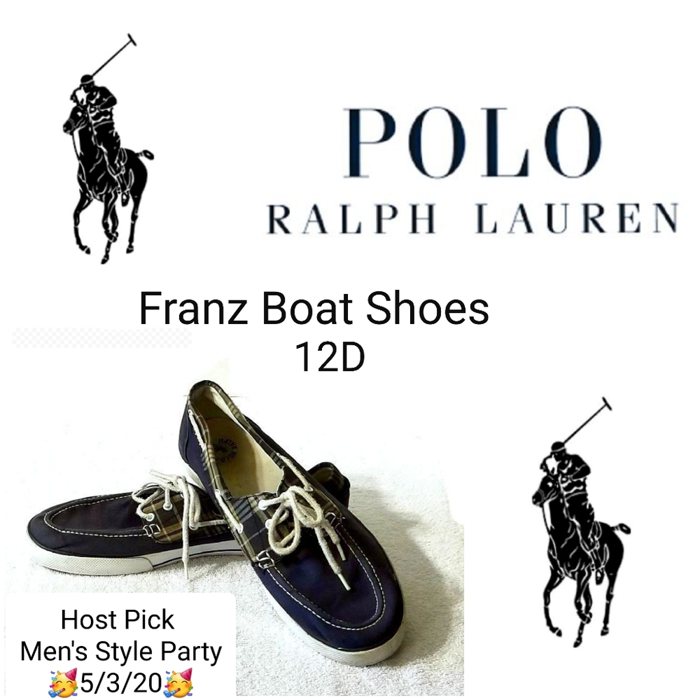 Polo Blue Franz Boat Shoes Size 12D in GUC A11
